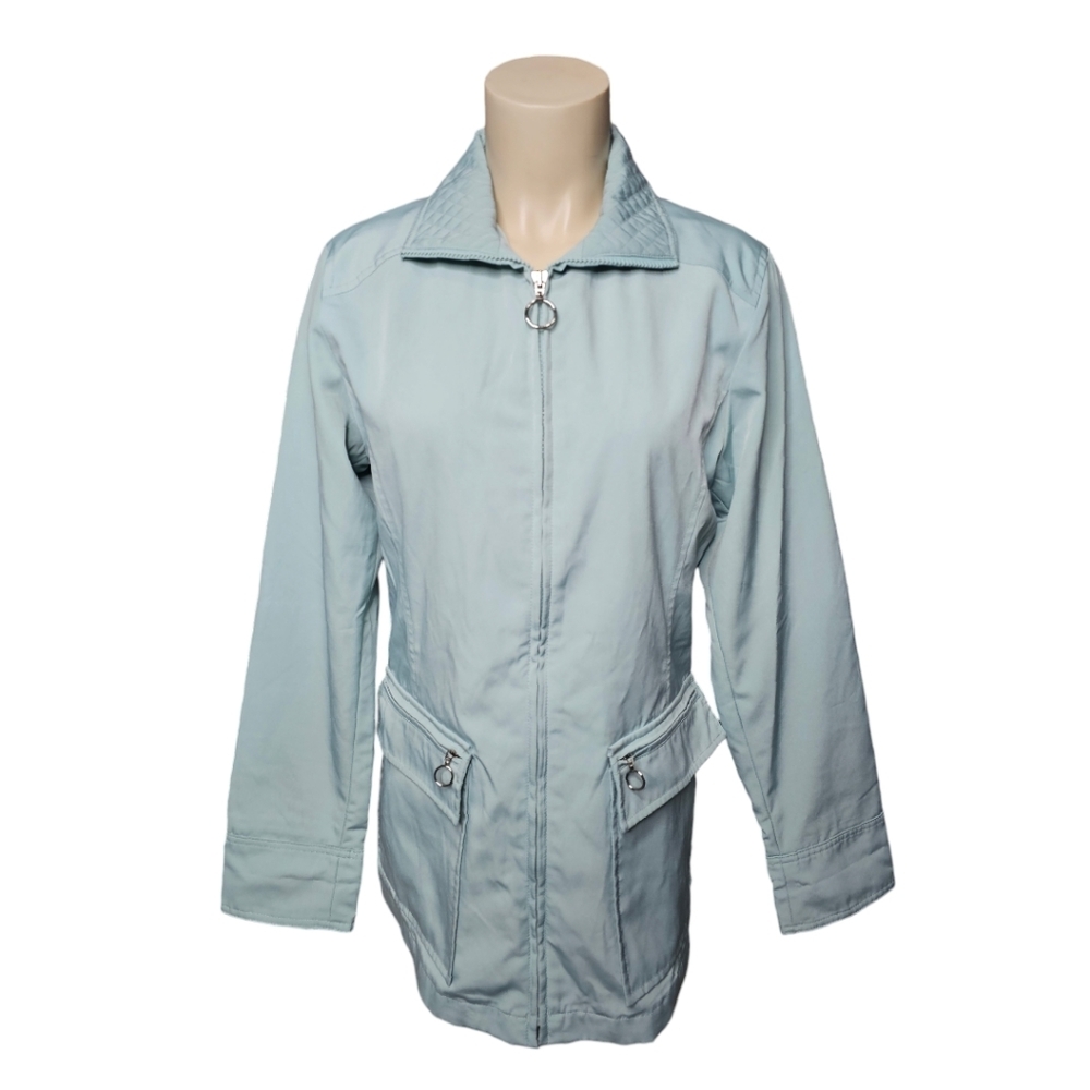 Weather Tamer rain jacket coat. mint color. Size S